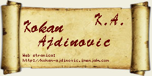 Kokan Ajdinović vizit kartica